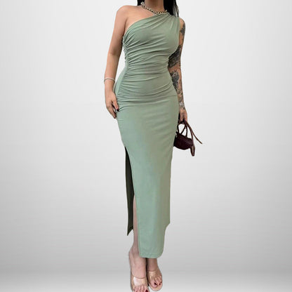 Damen Wickelkleid Asymmetrisch Hohem Schlitz Norvielle - Norvielle