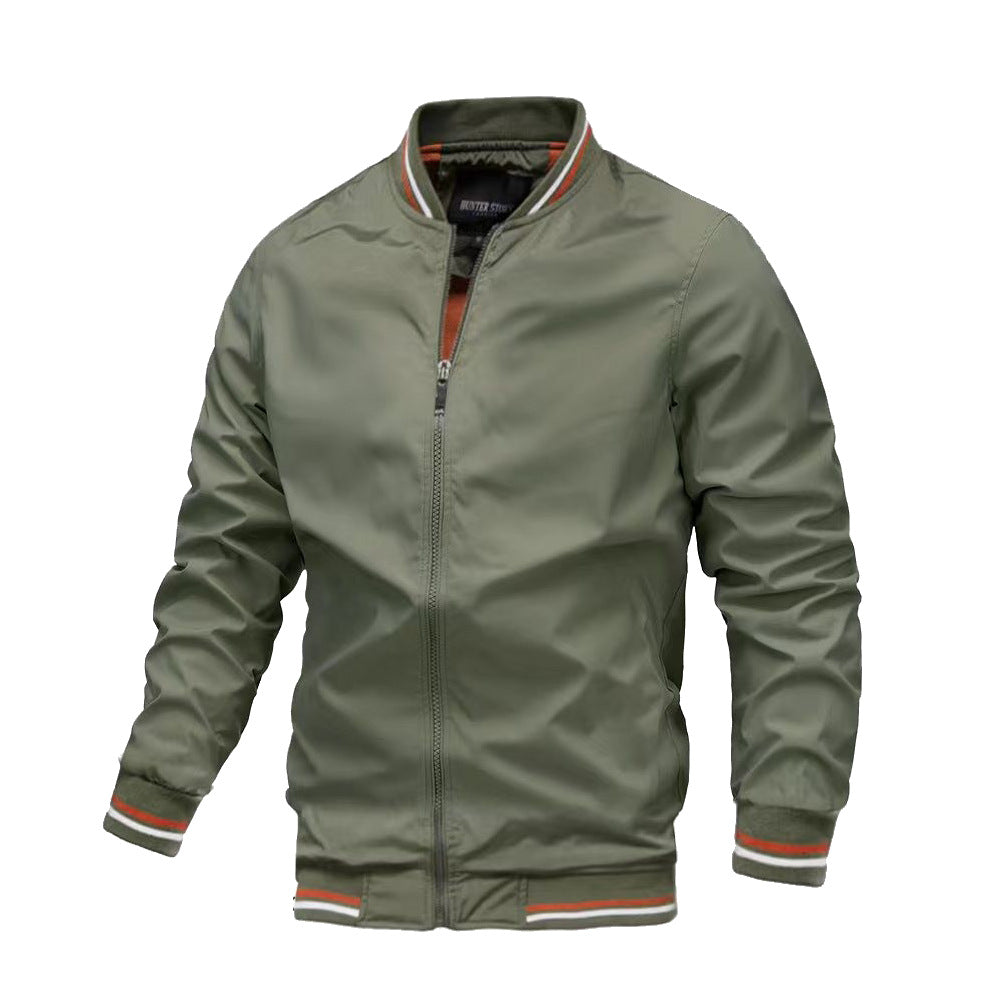 Leichte Bomberjacke Stehkragen Freizeitjacke