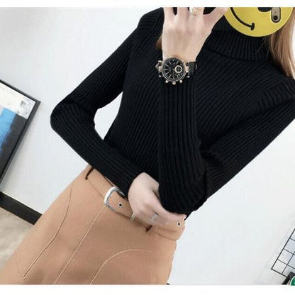 Damen Rollkragenpullover Rippstruktur Hochwertig Norvielle