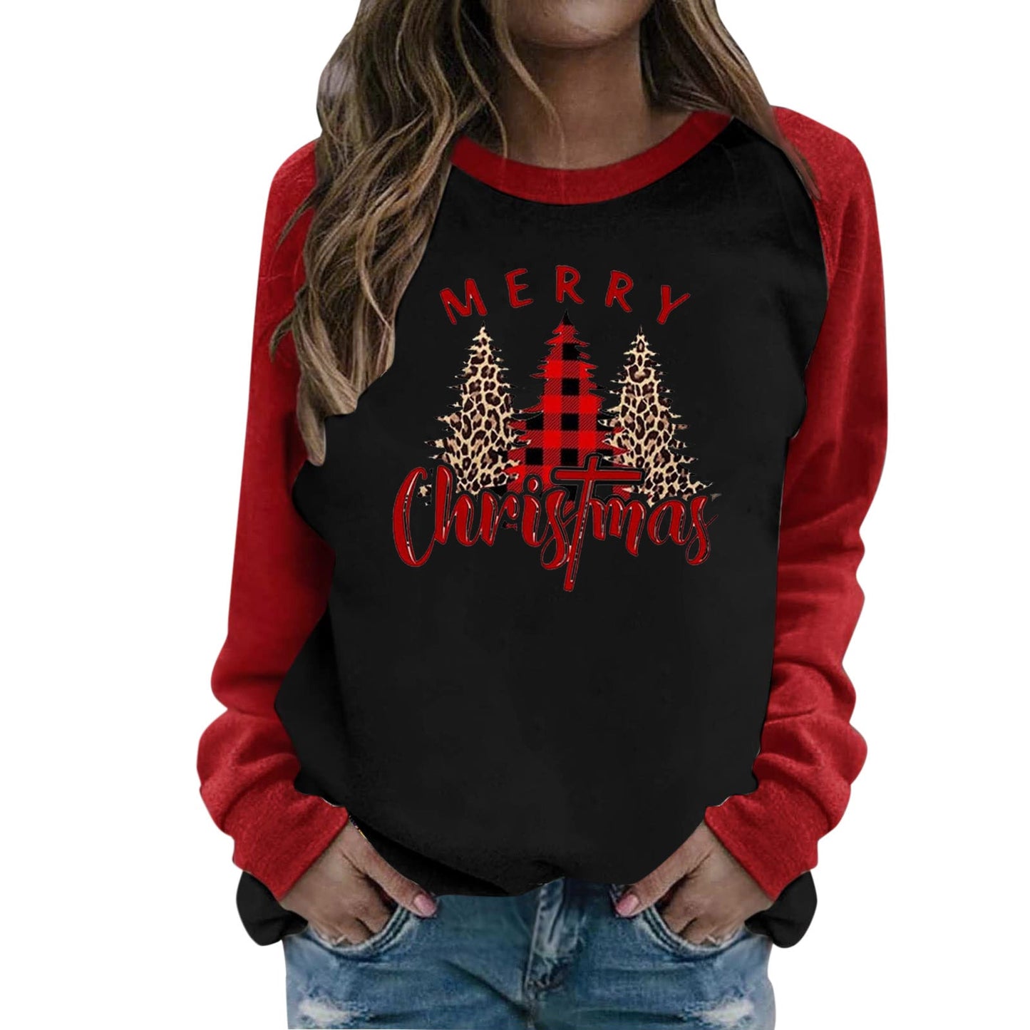 Damen Sweatshirt Rentier Motiv Norvielle