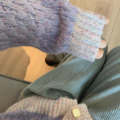 Damen Strickjacke Kuschelig Knöpfe Norvielle