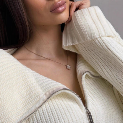 Damen Strickpullover Hochkragen Norvielle
