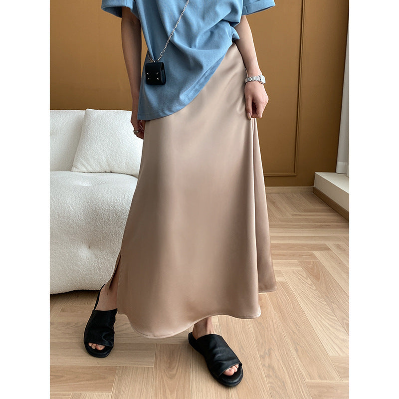 Damen Maxikleid Viskose Elegant Schwarz - Norvielle