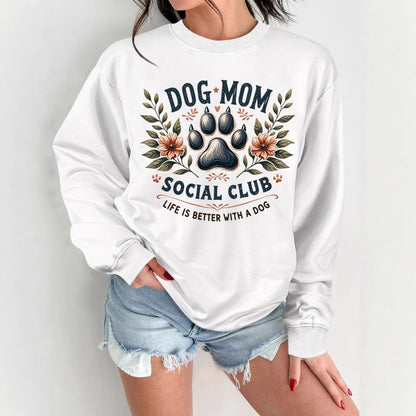 Damen Sweatshirt Hundemotiv Aufdruck Norvielle - Norvielle