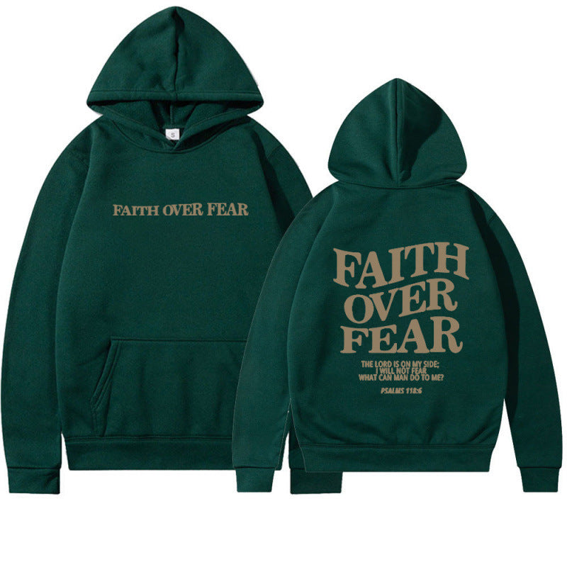 Damen Hoodie Bequem Inspirierender Schriftzug Grau