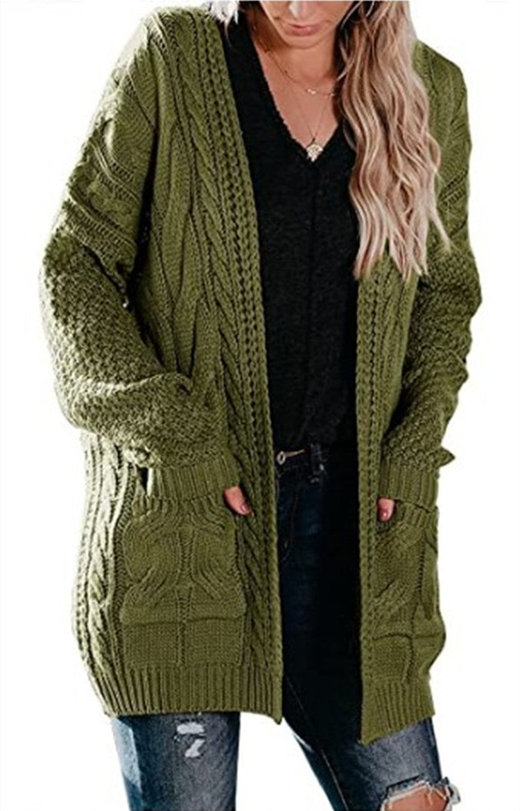 Damen Cardigan Grobstrick Strukturiert