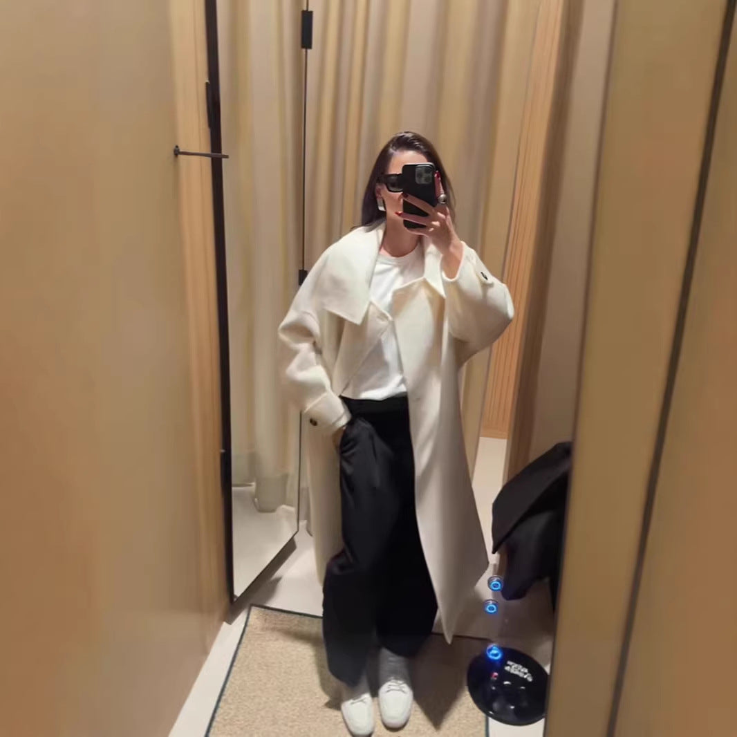 Damen Oversized-Mantel mit hohem Kragen Norvielle