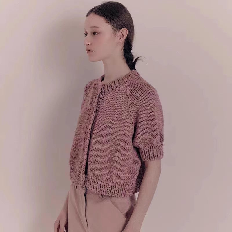Damen Strickpullover Puffärmel Norvielle - Norvielle