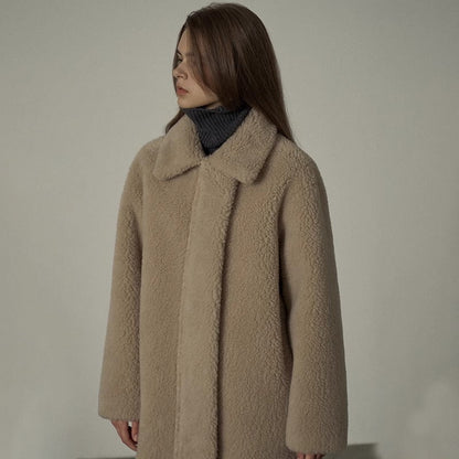 Damen Lederjacke Teddyfutter Norvielle