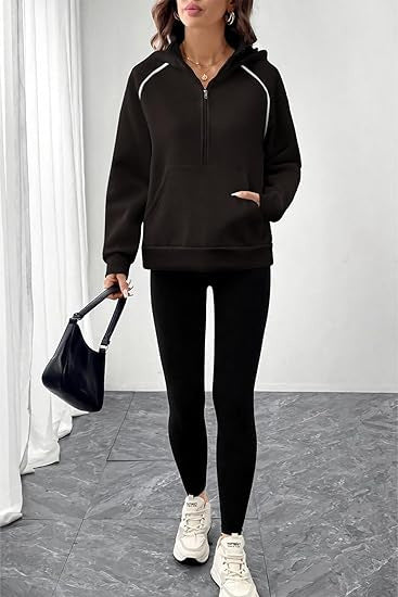 Damen Hoodie Kordelzug Sportlich Norvielle