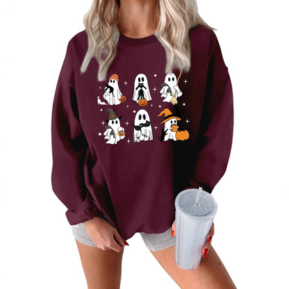 Damen Sweatshirt Grusel Motiv Norvielle
