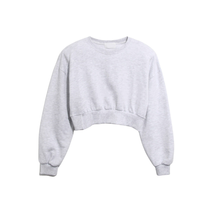 Damen Cropped Pullover Weite Ärmel Norvielle