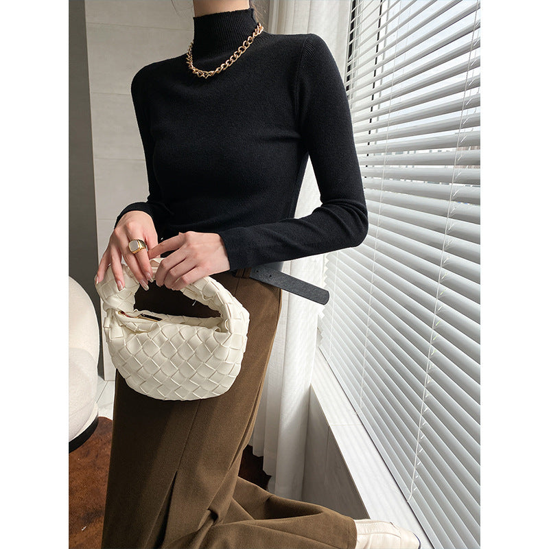 Damen Feinstrickpullover Hochkragen Norvielle