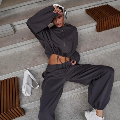 Damen Jogginganzug mit Kapuze Bequem Norvielle