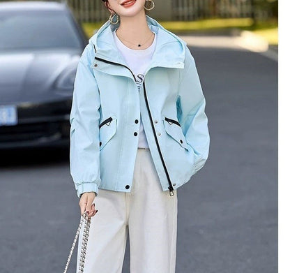 Damen Übergangsjacke mit Kapuze und Taschen Norvielle