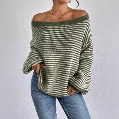 Damen Grobstrickpullover Rundhals Norvielle