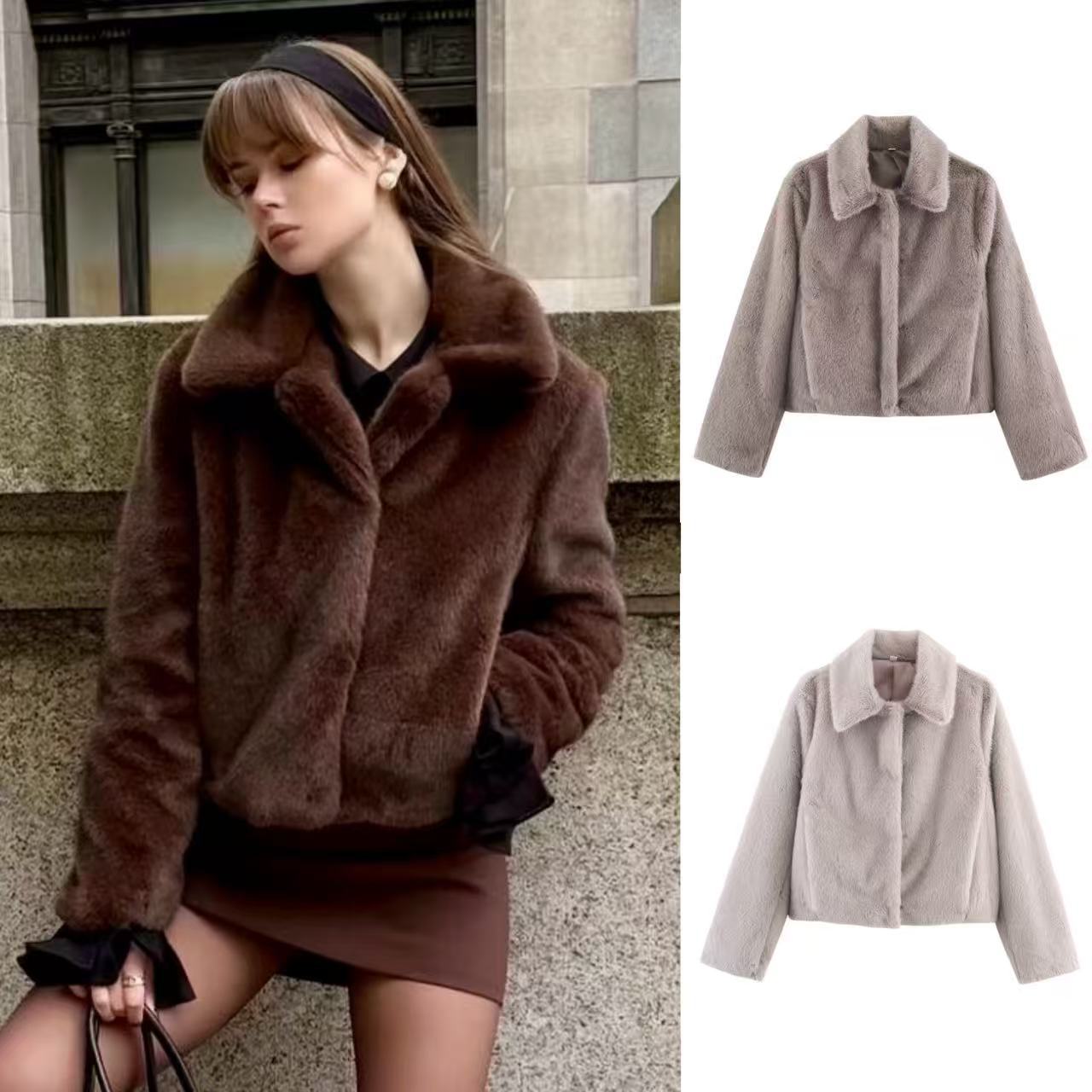 Damen Kunstpelzjacke Kuschelig Norvielle - Norvielle