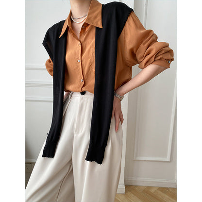 Damen Bluse Gestreift Pulloverausschnitt Elegante Norvielle