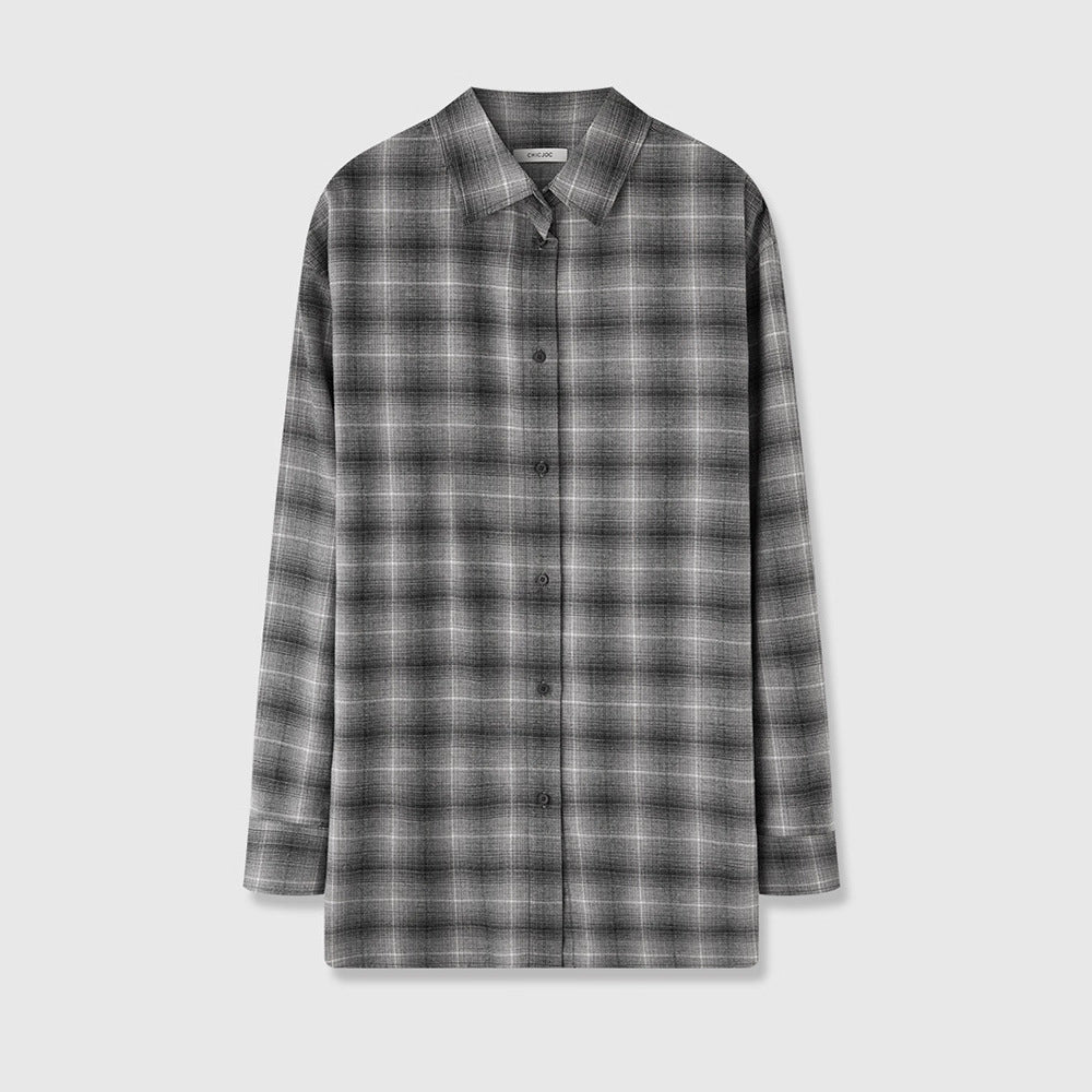 Damen Langarmhemd Karomuster Modern Norvielle