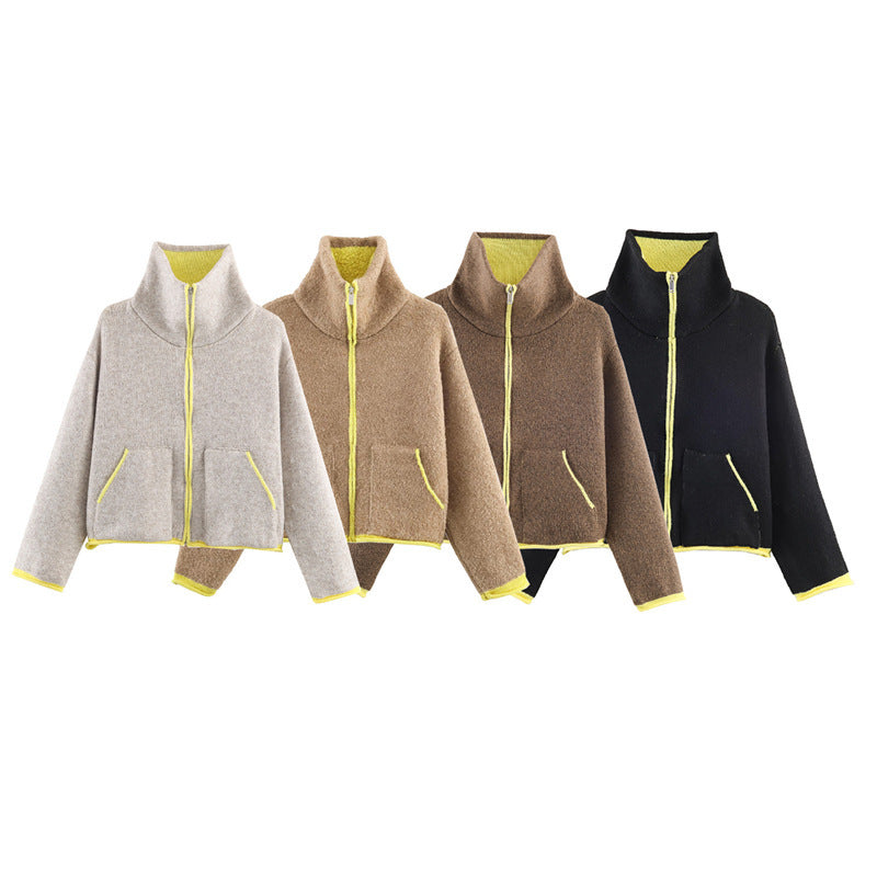 Damen Fleecejacke Oversized mit Kragen und Taschen Norvielle - Norvielle