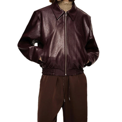 Damen Kunstlederjacke Elastischer Bund Norvielle