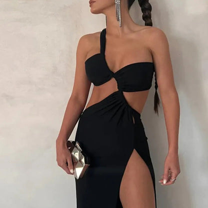 Damenkleid Asymmetrisch Cut-Out-Design Norvielle