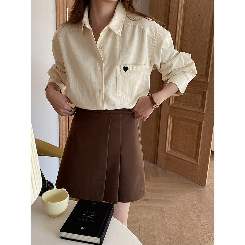 Damen Bluse Lässig Herz-Detail Norvielle - Norvielle