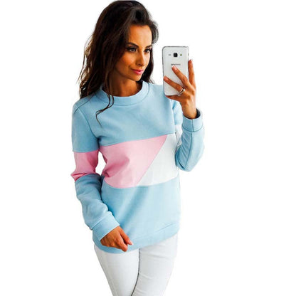 Damen Sweatshirt Lässig Farbblockdesign Norvielle