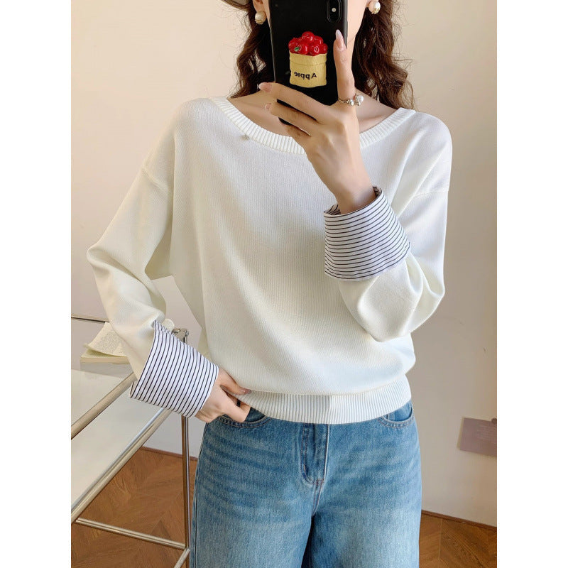 Damen Pullover Lässig Abnehmbarer Innenarm Norvielle