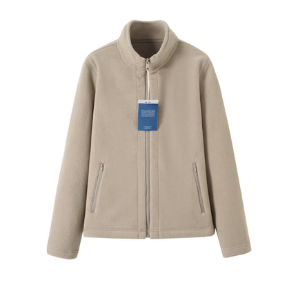 Damen Fleecejacke Hochkragen Reißverschlusstaschen Norvielle