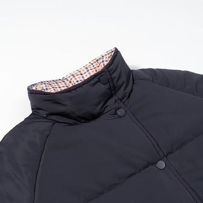 Damen Steppjacke Urbaner Stil Hochkragen Praktische Taschen Norvielle