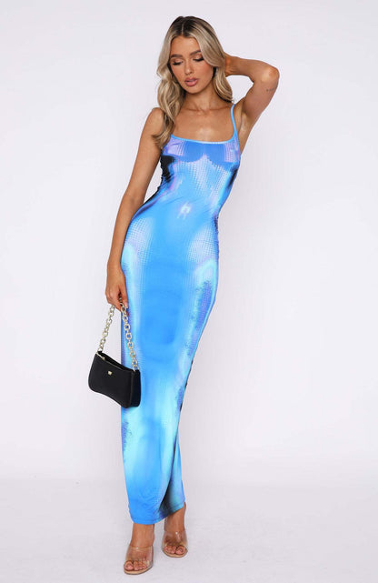 Damen Maxikleid Grafisches Design Tailliert Norvielle