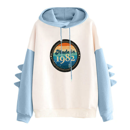 Damen Kapuzenpullover Retro-Design Norvielle