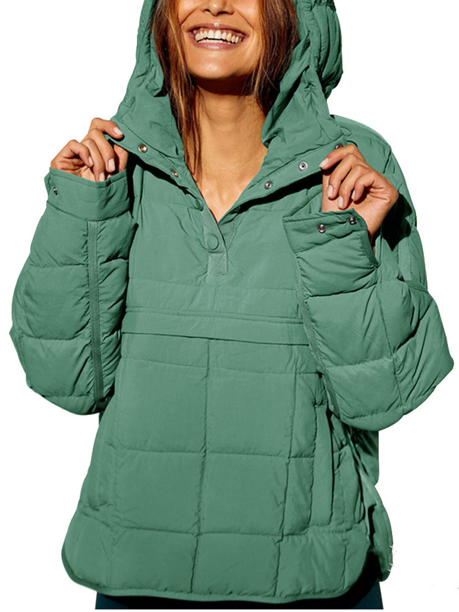Damen Steppjacke Übergröße mit Kapuze Norvielle