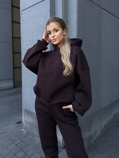 Damen Freizeit-Loungewear-Set mit Kapuze Weites Norvielle