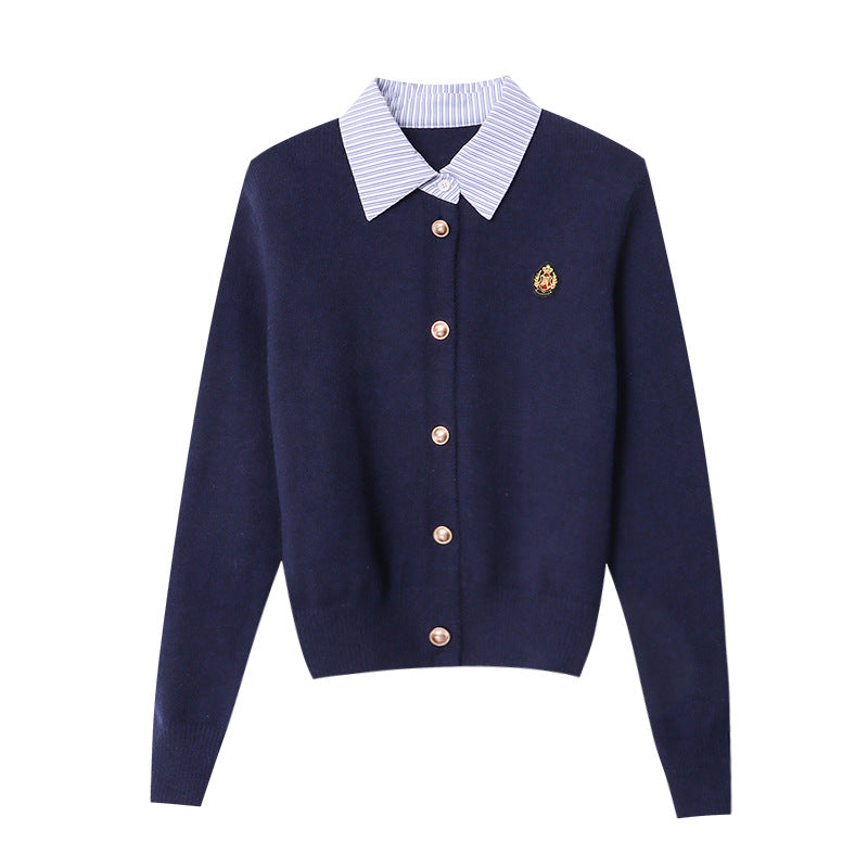 Damen Cardigan mit Kragen und Knöpfen Norvielle