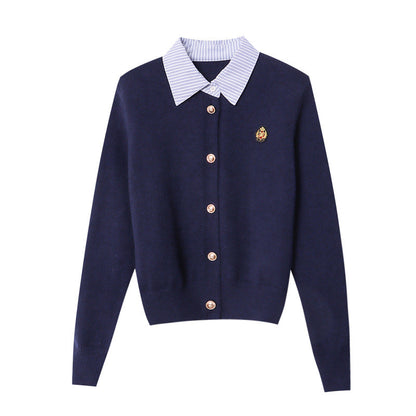 Damen Cardigan mit Kragen und Knöpfen Norvielle