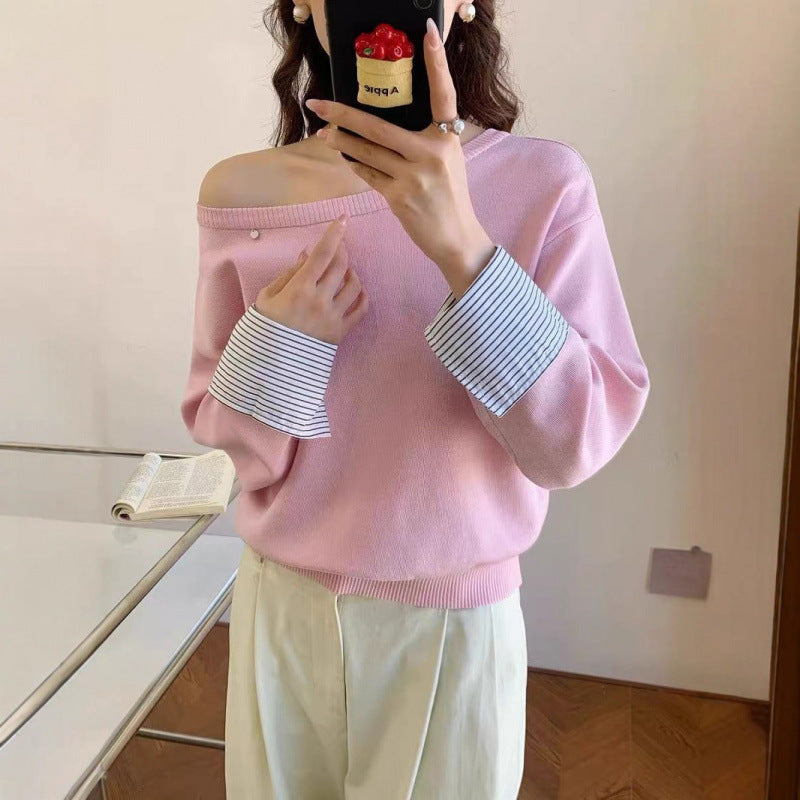 Damen Pullover Lässig Abnehmbarer Innenarm Norvielle