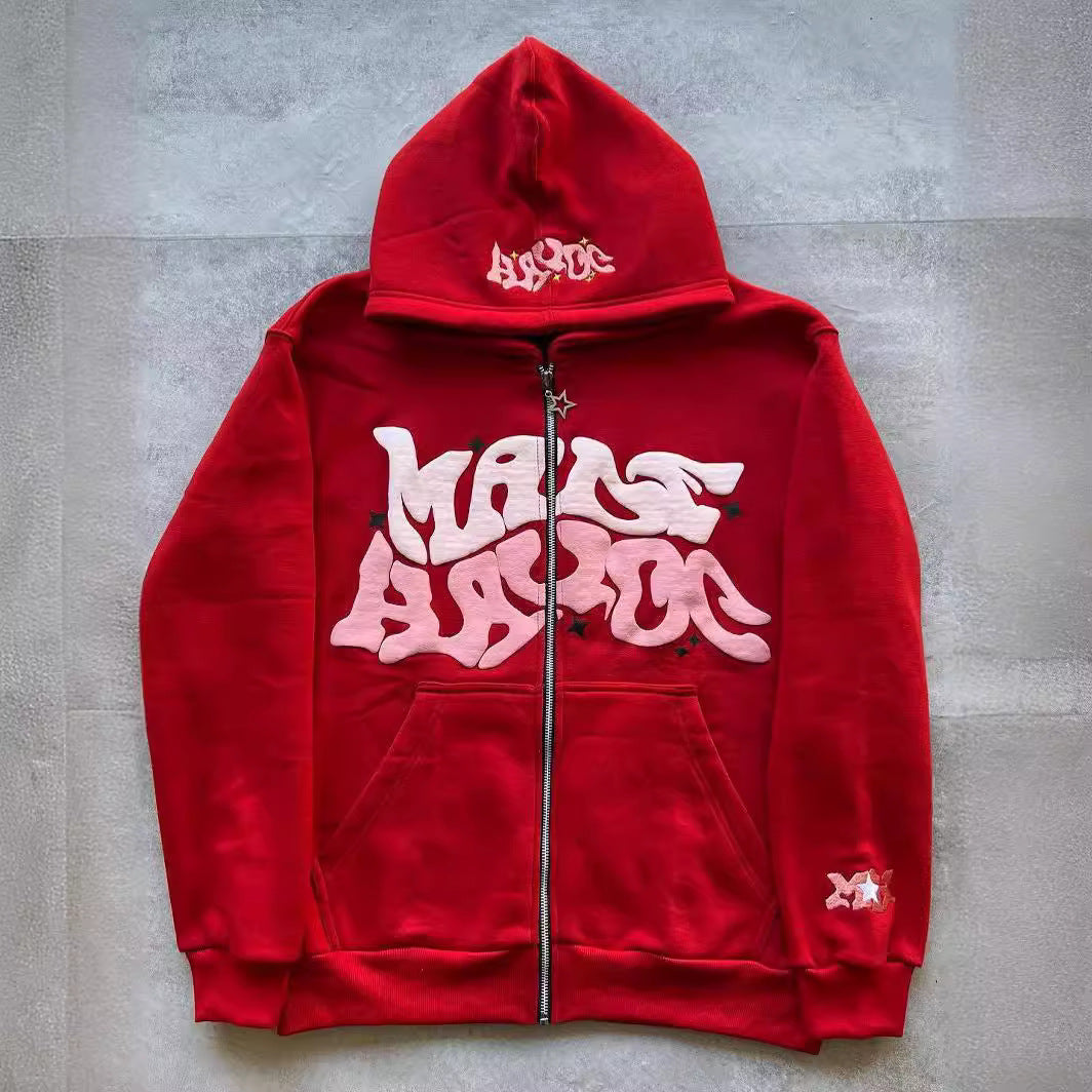 Damen Sportjacke Graffiti-Style Grau