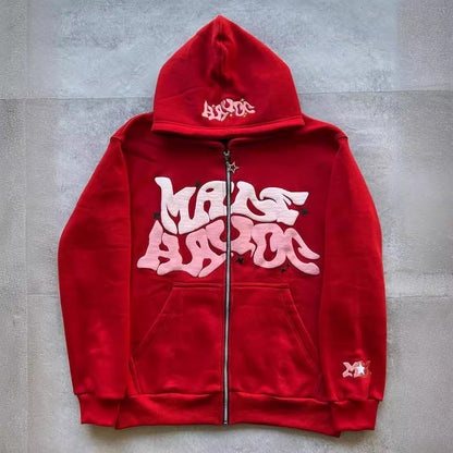 Damen Sportjacke Graffiti-Style Grau