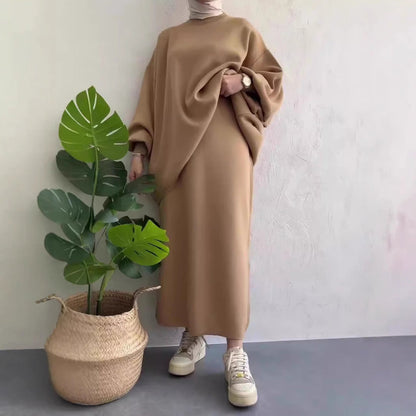 Damen Maxikleid Oversized Schnitt Elegantes Design