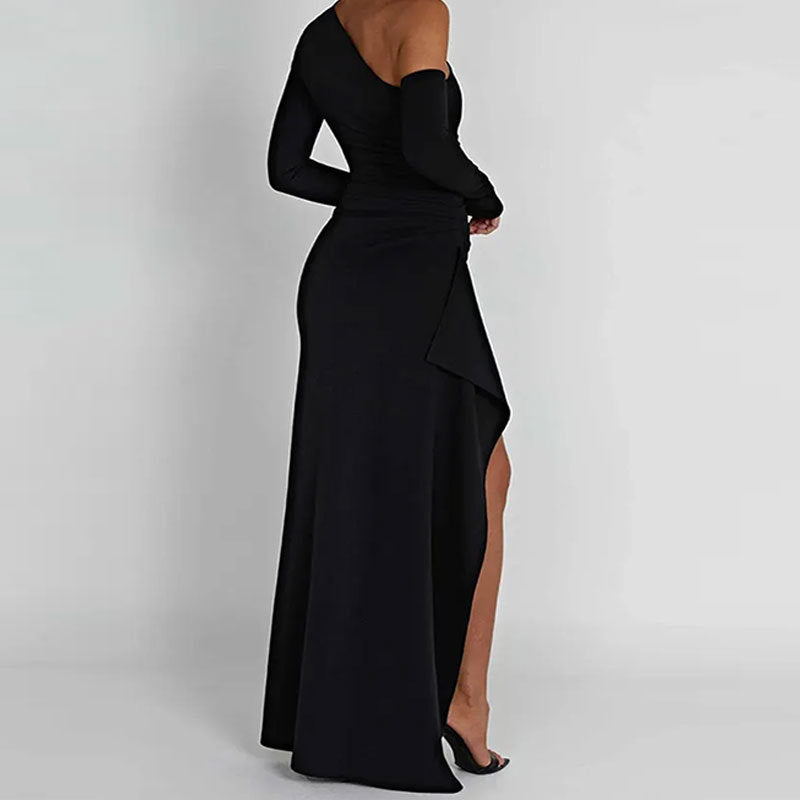 Damen Abendkleid Asymmetrisch Elegant Norvielle