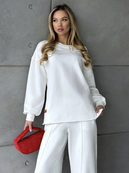 Damen Sweatanzug Weites Design Modisches Detail