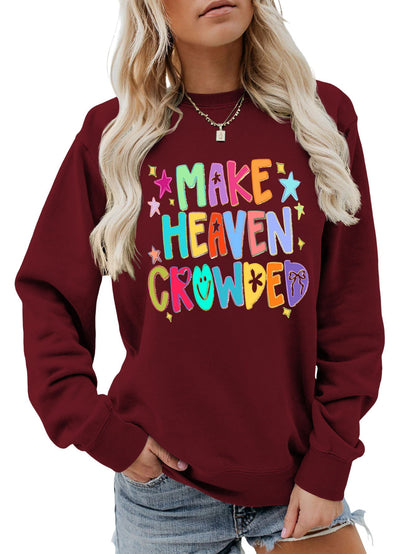 Damen Sweatshirt Bunt Motiv Verspielt Norvielle