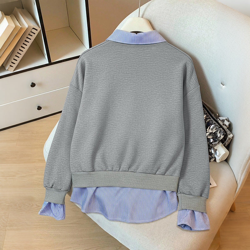 Damen Sweatshirt Hemdblusen-Design Norvielle Elegantes Design