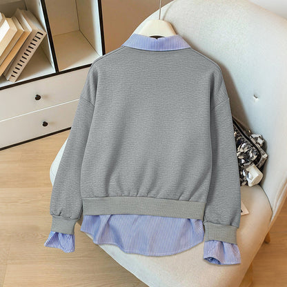 Damen Sweatshirt Hemdblusen-Design Norvielle Elegantes Design