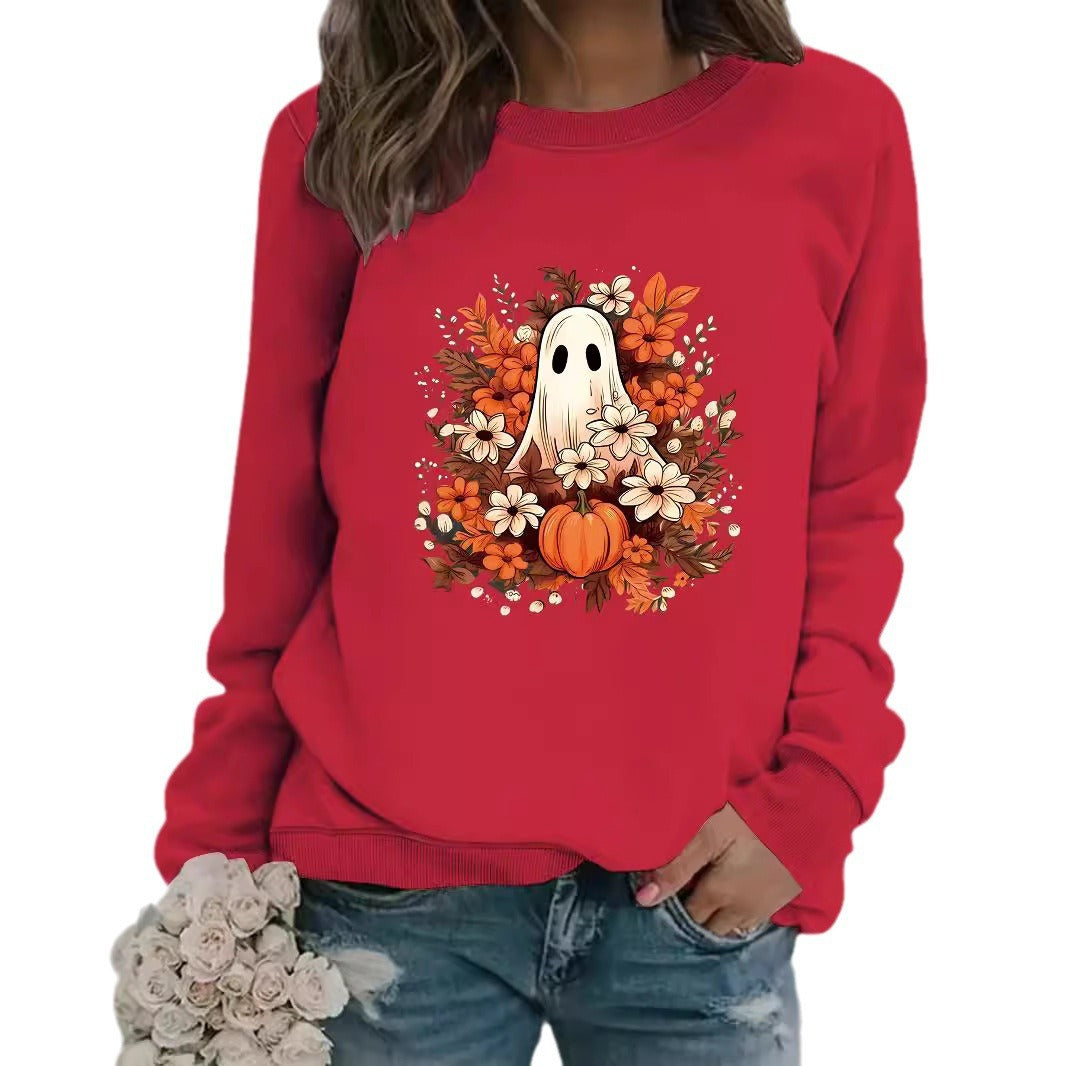 Damen Sweatshirt Herbstmotiv Gruselig Norvielle