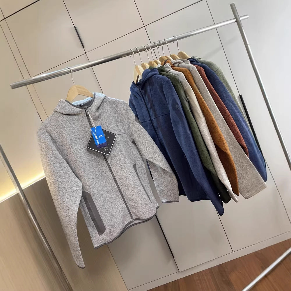 Damen Funktionsjacke Atmungsaktive Kapuze Reißverschlusstaschen - Norvielle