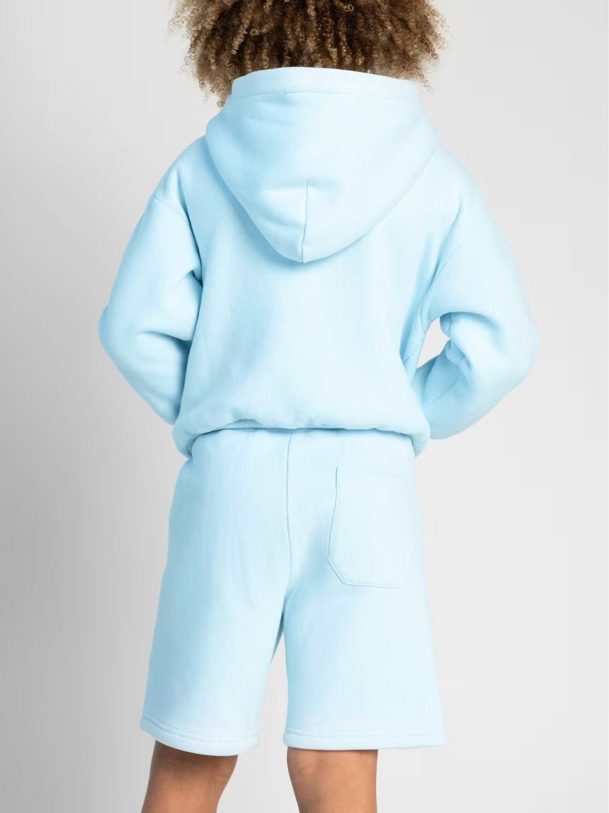 Damen Sportliches Kurzarm-Set mit Kapuze und Shorts