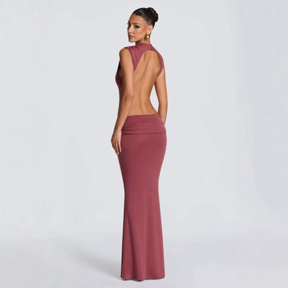 Damen Abendkleid Figurbetont Cut-Out-Details